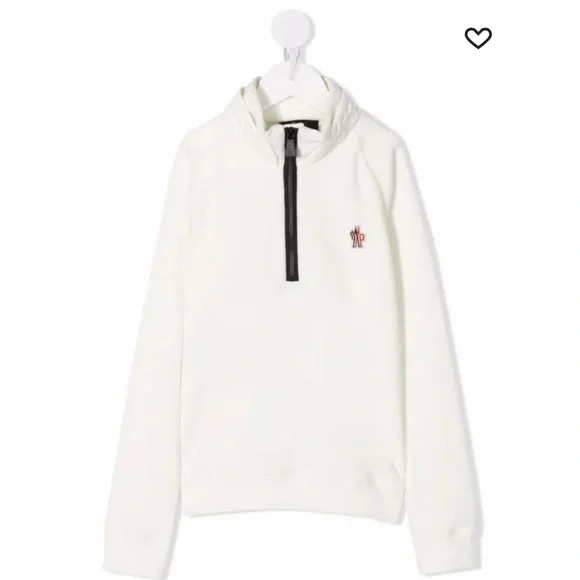 NWOT Moncler Grenoble Logo-patch zip-up Sweatshirt Size 14y - Picture 1 of 8